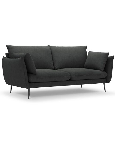Canapé Elio gris foncé - 198x100x97 cm