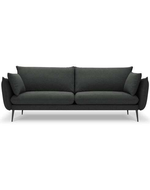 Canapé Elio 4 places gris foncé - 228x100x97 cm