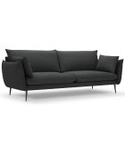 Canapé Elio 4 places gris foncé - 228x100x97 cm