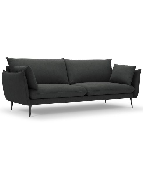 Canapé Elio 4 places gris foncé - 228x100x97 cm