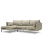 Canapé d'angle gauche elio 4 places beige - 251x170x97 cm