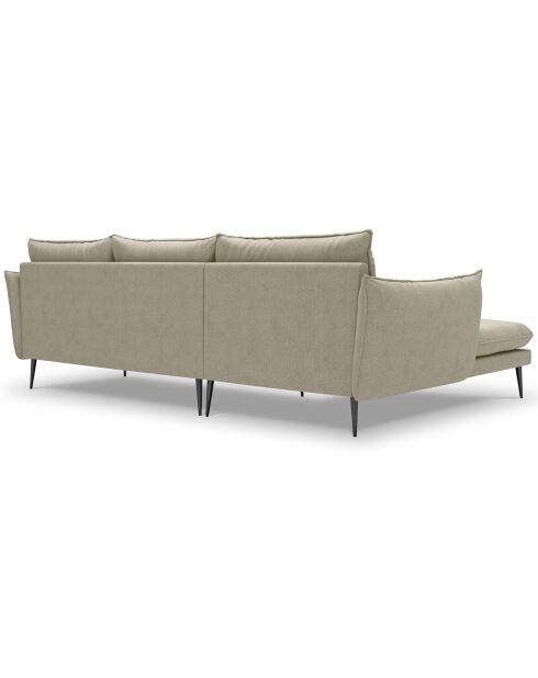 Canapé d'angle gauche elio 4 places beige - 251x170x97 cm