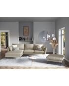 Canapé d'angle gauche elio 4 places beige - 251x170x97 cm