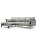 Canapé d'angle gauche elio 4 places gris clair - 251x170x97 cm