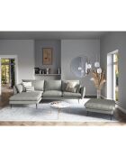 Canapé d'angle gauche elio 4 places gris clair - 251x170x97 cm