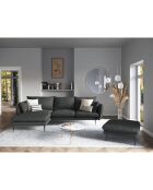 Canapé d'angle gauche elio 4 places gris foncé - 251x170x97 cm