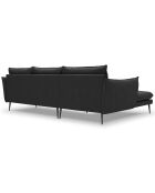 Canapé d'angle gauche elio 4 places gris foncé - 251x170x97 cm