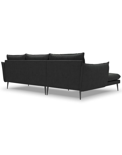 Canapé d'angle gauche elio 4 places gris foncé - 251x170x97 cm