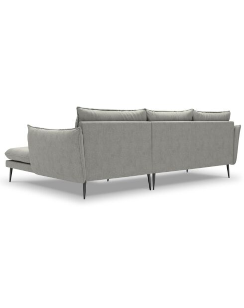 Canapé d'angle droit elio 4 places gris clair - 251x170x97 cm