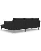 Canapé d'angle droit elio 4 places gris foncé - 251x170x97 cm