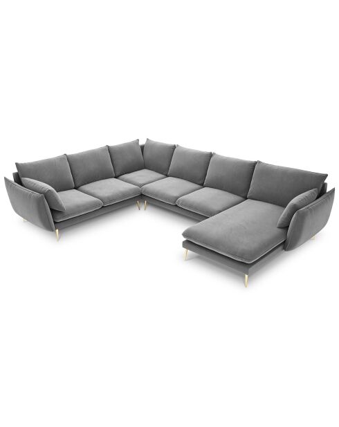 Elio 7-zits panoramische linkerhoekbank lichtgrijs - 337x244x95 cm