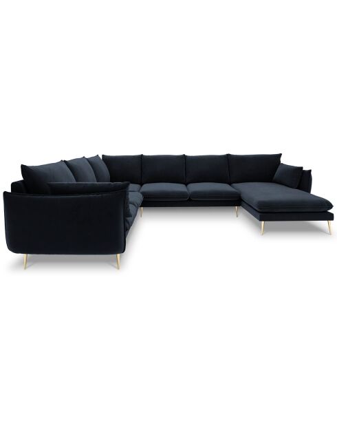 Elio 7-zits panoramische linkerhoekbank donkerblauw - 337x244x95 cm