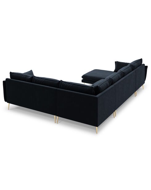 Elio 7-Sitzer-Panorama-Ecksofa rechts dunkelblau - 337x244x95 cm