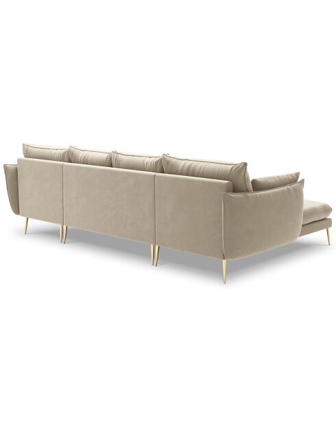 Canapé panoramique  elio 6 places beige - 344x170x97 cm