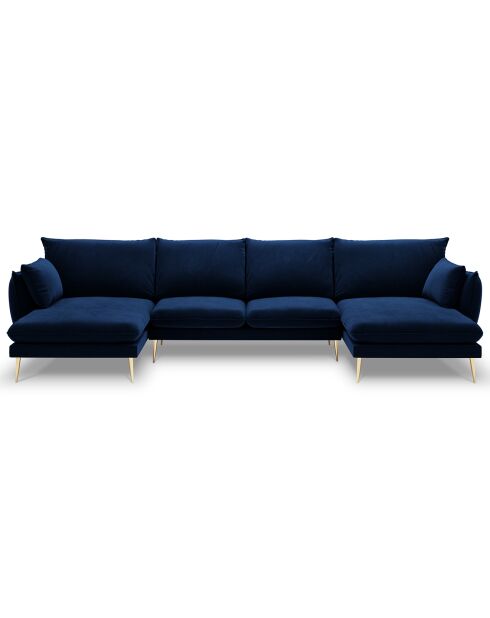 Canapé panoramique  elio 6 places bleu roi - 344x170x97 cm