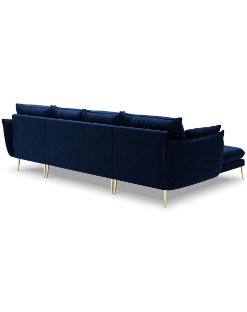 Canapé panoramique  elio 6 places bleu roi - 344x170x97 cm