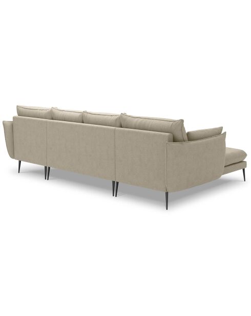 Canapé panoramique  elio 6 places beige - 344x170x97 cm
