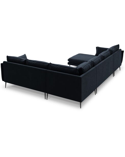 Elio 7-Sitzer-Panorama-Ecksofa rechts dunkelblau - 337x244x95 cm