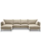Canapé panoramique  elio 6 places beige - 344x170x97 cm