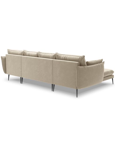 Canapé panoramique  elio 6 places beige - 344x170x97 cm