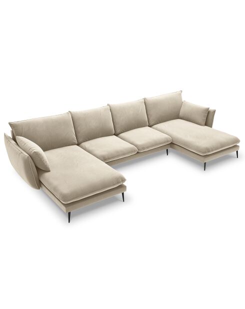 Elio Panoramasofa 6 Sitze beige - 344x170x97 cm
