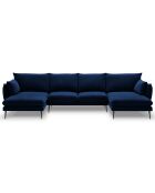 Canapé panoramique  elio 6 places bleu roi - 344x170x97 cm