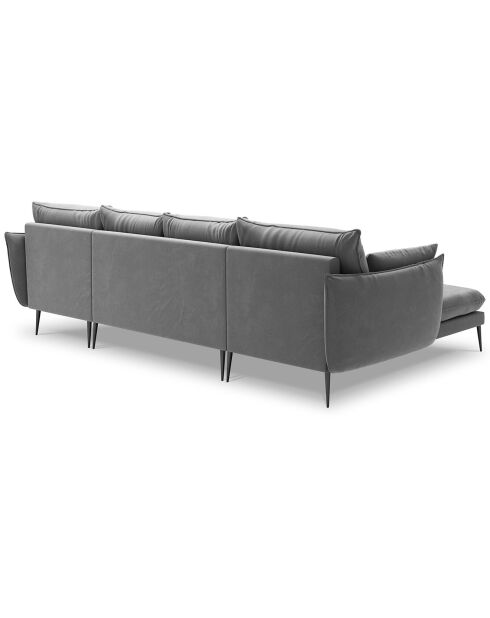 Canapé panoramique  elio 6 places gris clair - 344x170x97 cm