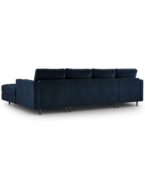 Divano panoramico Velvet Santo a 6 posti blu royal - 320x170x90 cm
