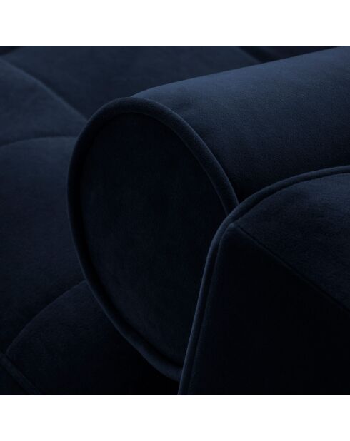 Canapé d'angle droit velours convertible avec coffre de rangement santo 5 places bleu roi - 240x175x96 cm