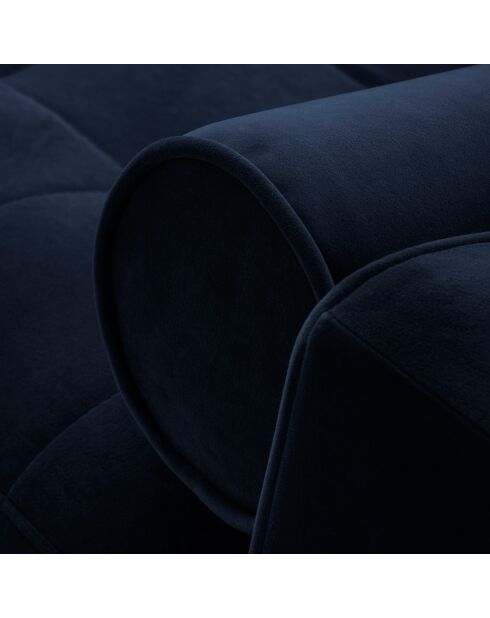 Canapé d'angle droit velours convertible avec coffre de rangement santo 5 places bleu roi - 240x175x96 cm
