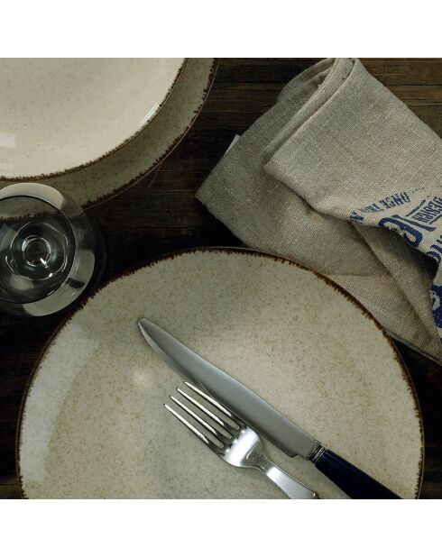 Servizio da tavola in porcellana beige - 24 pezzi