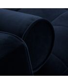 Canapé d'angle gauche velours convertible avec coffre de rangement santo 5 places bleu roi - 240x175x96 cm