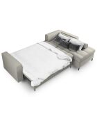 Canapé d'angle droit convertible avec coffre de rangement santo 5 places gris clair - 240x175x96 cm