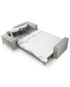 Canapé d'angle gauche convertible avec coffre de rangement santo 5 places gris clair - 240x175x96 cm