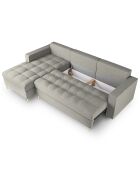 Santo 5-zits converteerbare linkerhoekbank met opbergbox lichtgrijs - 240x175x96 cm