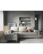 Santo 5-zits converteerbare linkerhoekbank met opbergbox lichtgrijs - 240x175x96 cm