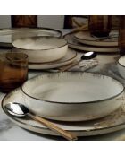 Service de table en Porcelaine beige - 24 pièces
