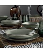 Service de table en Porcelaine vert - 24 pièces