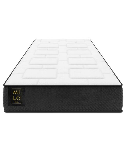 Matelas à ressorts ensachés double face Mio blanc/noir - 190x90 cm