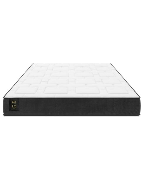 Matelas à ressorts ensachés double face Mio blanc/noir - 200x160 cm