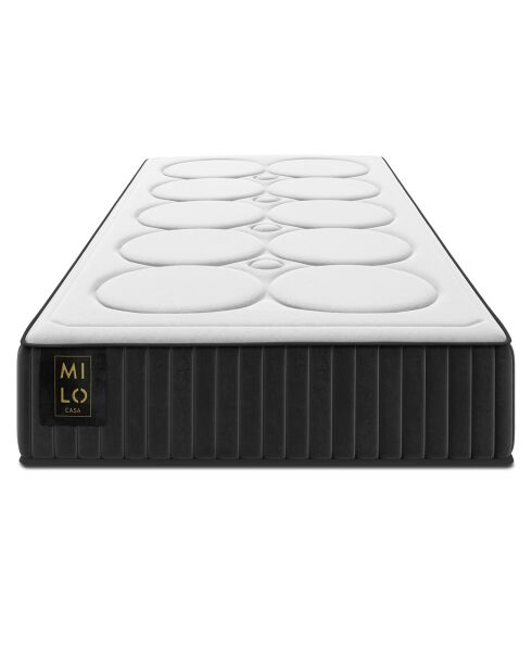 Matelas à ressorts ensachés double face Enzo blanc/noir - 190x90 cm