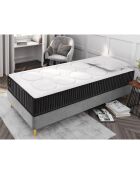 Matelas à ressorts ensachés double face Enzo blanc/noir - 190x90 cm