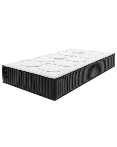 Matelas à ressorts ensachés double face Enzo blanc/noir - 190x90 cm