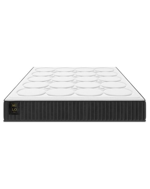 Matelas à ressorts ensachés double face Enzo blanc/noir - 200x160 cm
