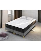 Matelas à ressorts ensachés double face Enzo blanc/noir - 200x160 cm
