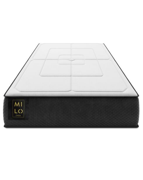 Matelas en mousse double face Fabio blanc/noir - 190x90 cm