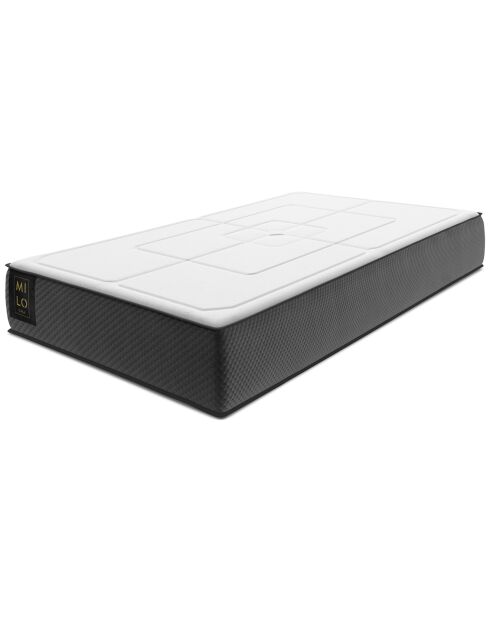 Matelas en mousse double face Fabio blanc/noir - 200x90 cm