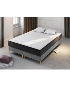 Matelas en mousse double face Fabio blanc/noir - 190x140 cm