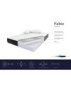 Matelas en mousse double face Fabio blanc/noir - 200x140 cm
