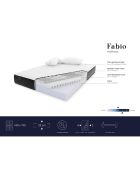 Matelas en mousse double face Fabio blanc/noir - 200x160 cm